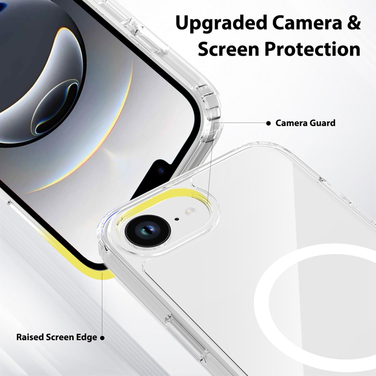 Magnetic phone case for iPhone 16E (SE4) Cases For iphone 17 16, 15, 14, 13 And 12 Pro Max Plus Transparent acrylic magnetic phone case Military Grade Drop Tested,Shockproof Anti-Scratch Clear Thin Slim Phone Case Clear Magnetic case for iphone 17 Pro Max