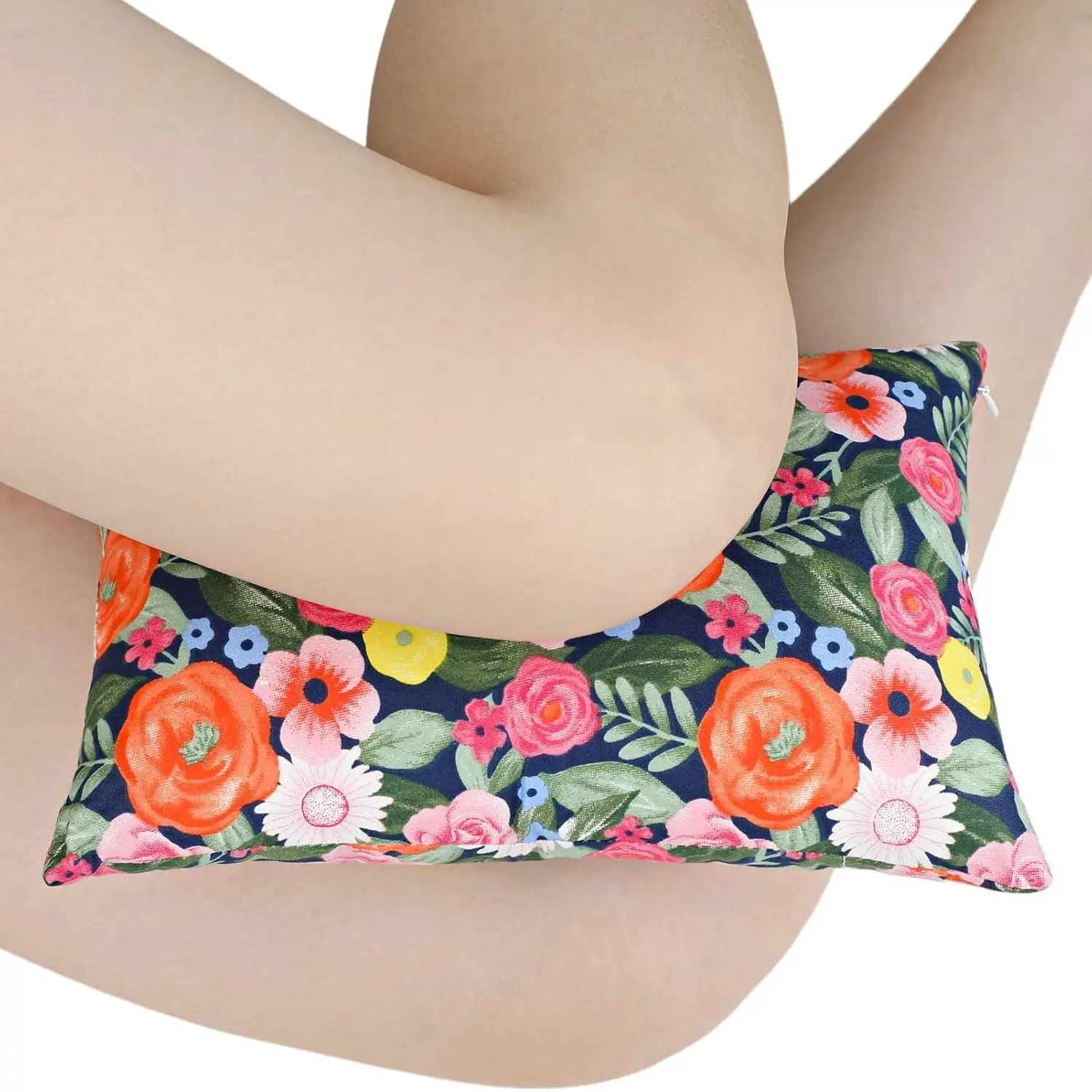 Comfortable Padding Knee Pillow for Side Sleepers Leg Support Hip Replacement Back Pain Relief Pressure Off After Surgery between Thighs Joints for Men Women, Painting Flower