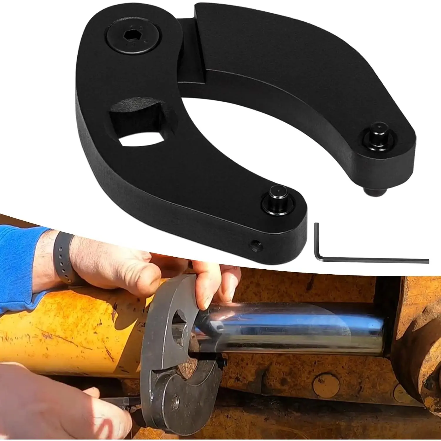 1266 Adjustable Gland Nut Wrench  Hydraulic Cylinders Spanner Wrench   Farm & Construction Equipment for Remove 2"-6" Gland Nuts
