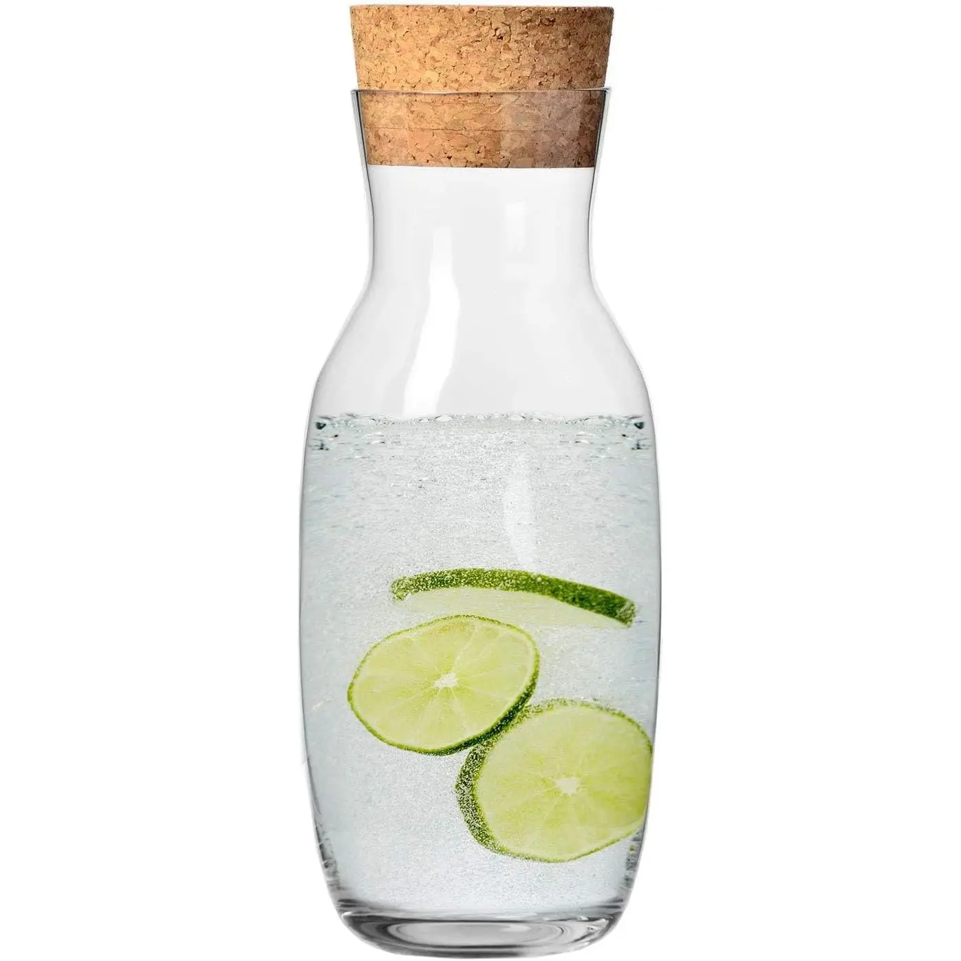 Water,Lemondade,Juice, Carafe with Cork Stopper, 33.8 oz,Pure Collection, Fridge Safe,
