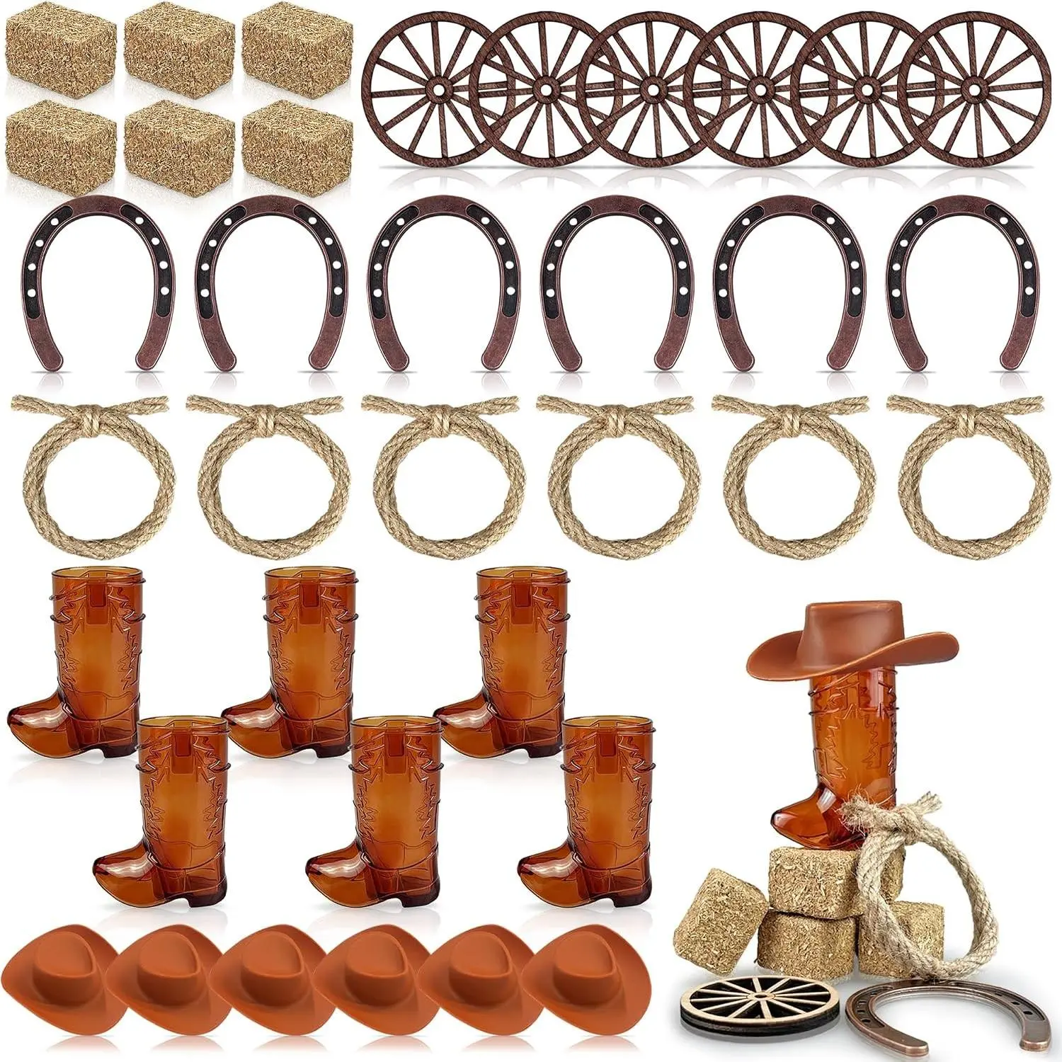 Western Themed Party Table Decorations for Birthday, Wedding & Cowboy Themed Gatherings