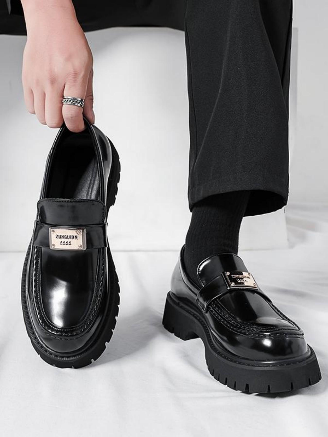 Men's Business Style Classic Solid Color Loafers, 2024 New Style Fashionable Round Toe Slip-on Loafers for Work Office, Male All-match Commuter Shoes for Daily Wear Footwear
