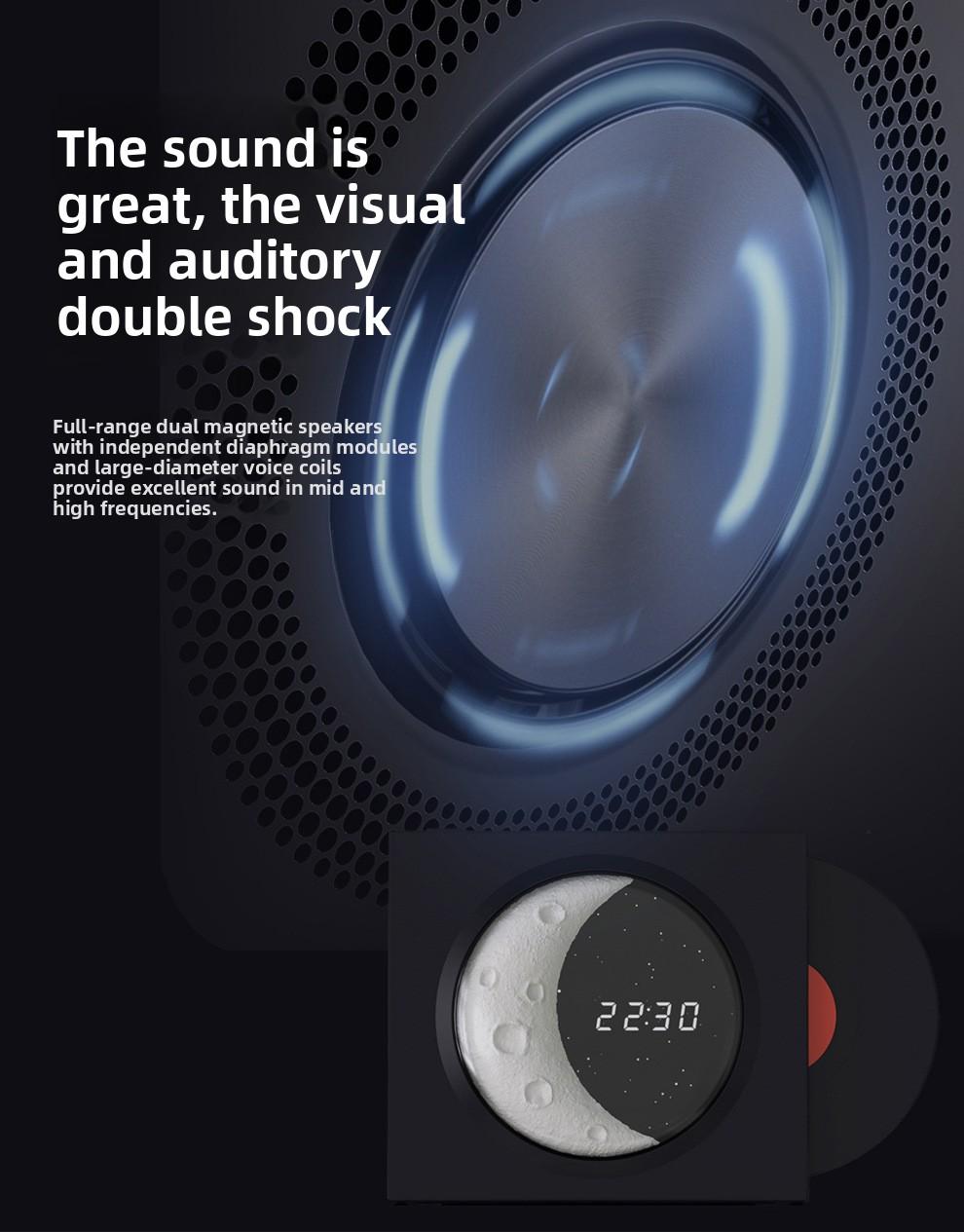 Retro vinyl record player Bluetooth speaker, starry sky light music Bluetooth speaker, creative home desktop speaker