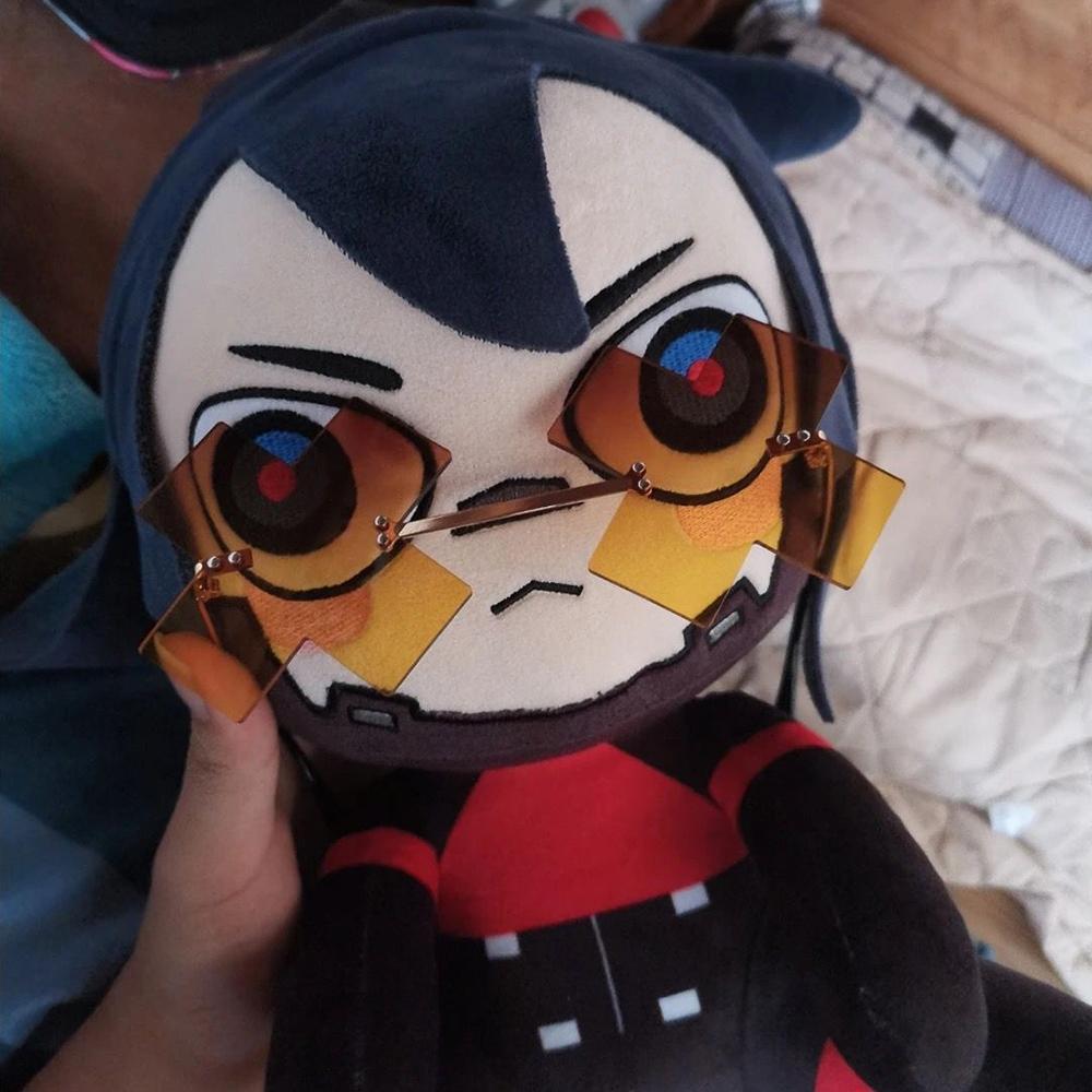 Game Guilty Gear Happy Chaos Cosplay Glasses Yellow Irregular Funny Eyewear Metal Plastic Glasses Halloween Costume Accessories