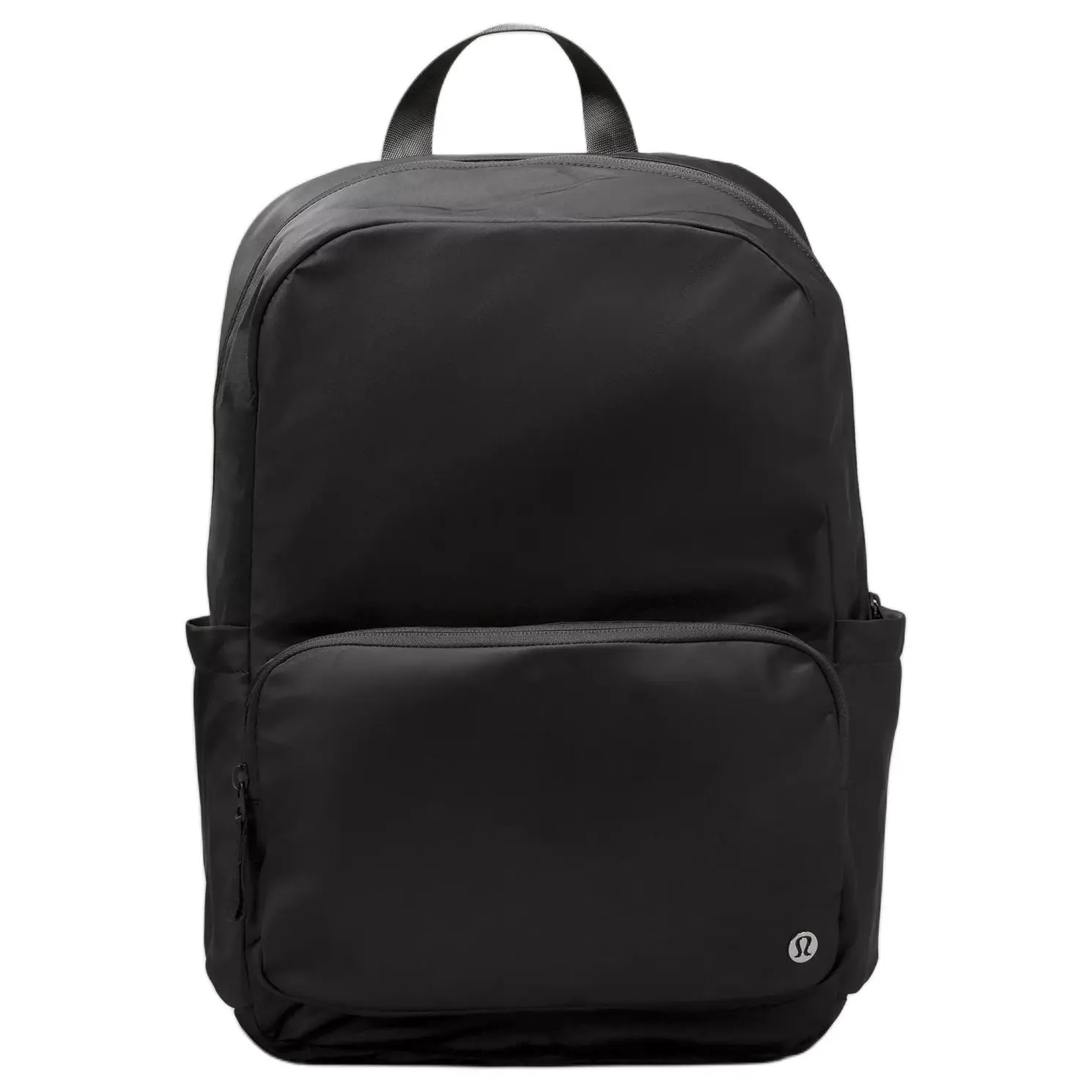 Lululemon Everywhere 22L Backpack – Unisex Nylon Daypack with Silver Logo Hardware in Black