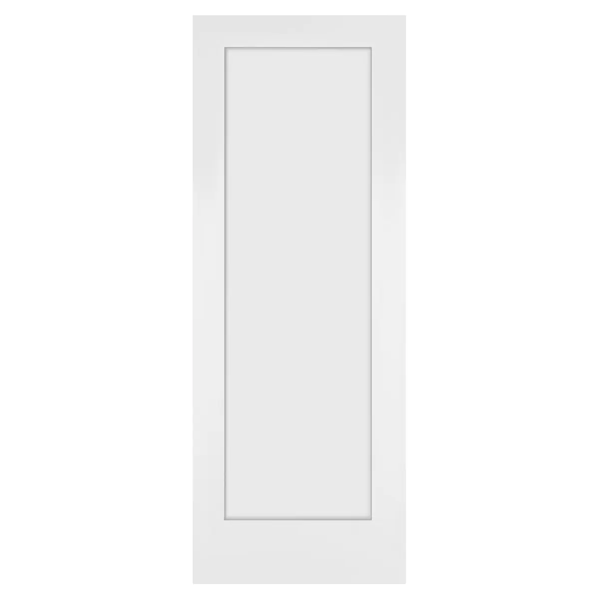 30 in.x 80 inches.x 1-3/8 in.Shaker White Primed 1-Panel Wooden Interior Slab Door,Package contains one door panel
