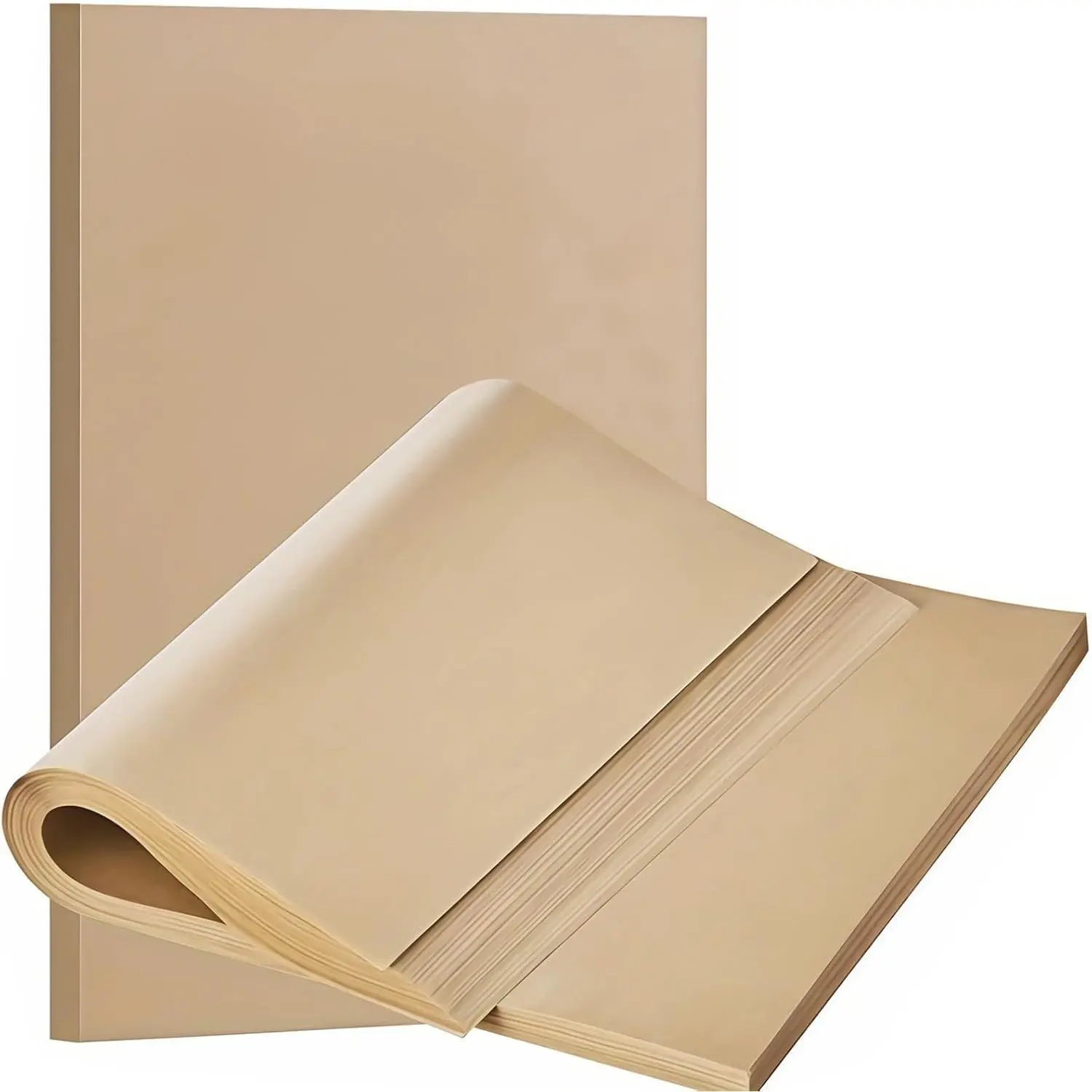 600 Pcs Unbleached Parchment Paper Sheets 15.75 x 11.81 in, Non-Stick Parchment Paper for Baking, Precut Parchment Paper for Air Fryer, Brown Baking Paper for Oven, Easy Clean