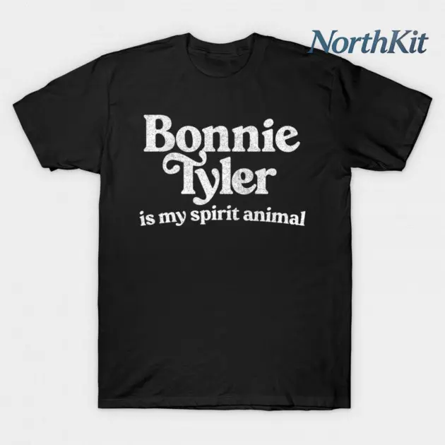 Bonnie Tyler Spirit Animal Sports Top - Vintage 80s Rock Graphic Tee, 80s Music Quote, Short-Sleeve Round Neck, Smooth Seamless Fabric, Unisex Casual Crewneck, Birthday Gifts for Music Lovers