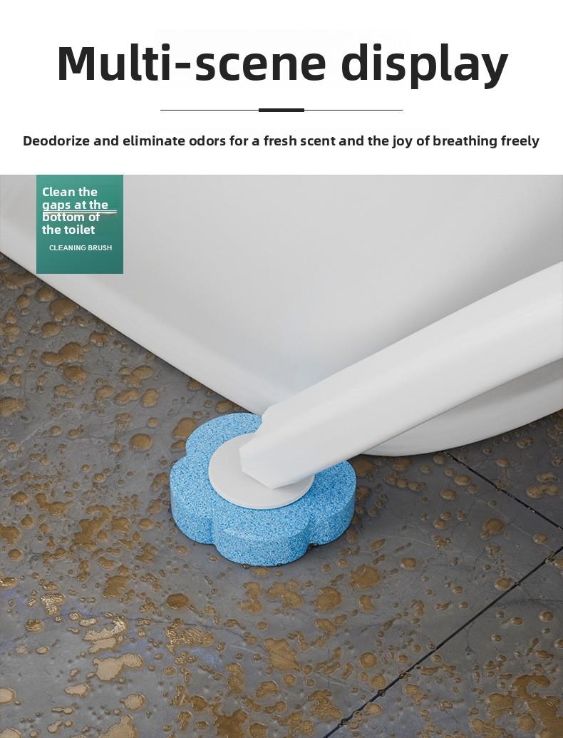 Large-capacity Disposable Toilet Brush Household Toilet Brush Set for Bathroom, Long Handle, Dead-Corner-Free Soft Bristles