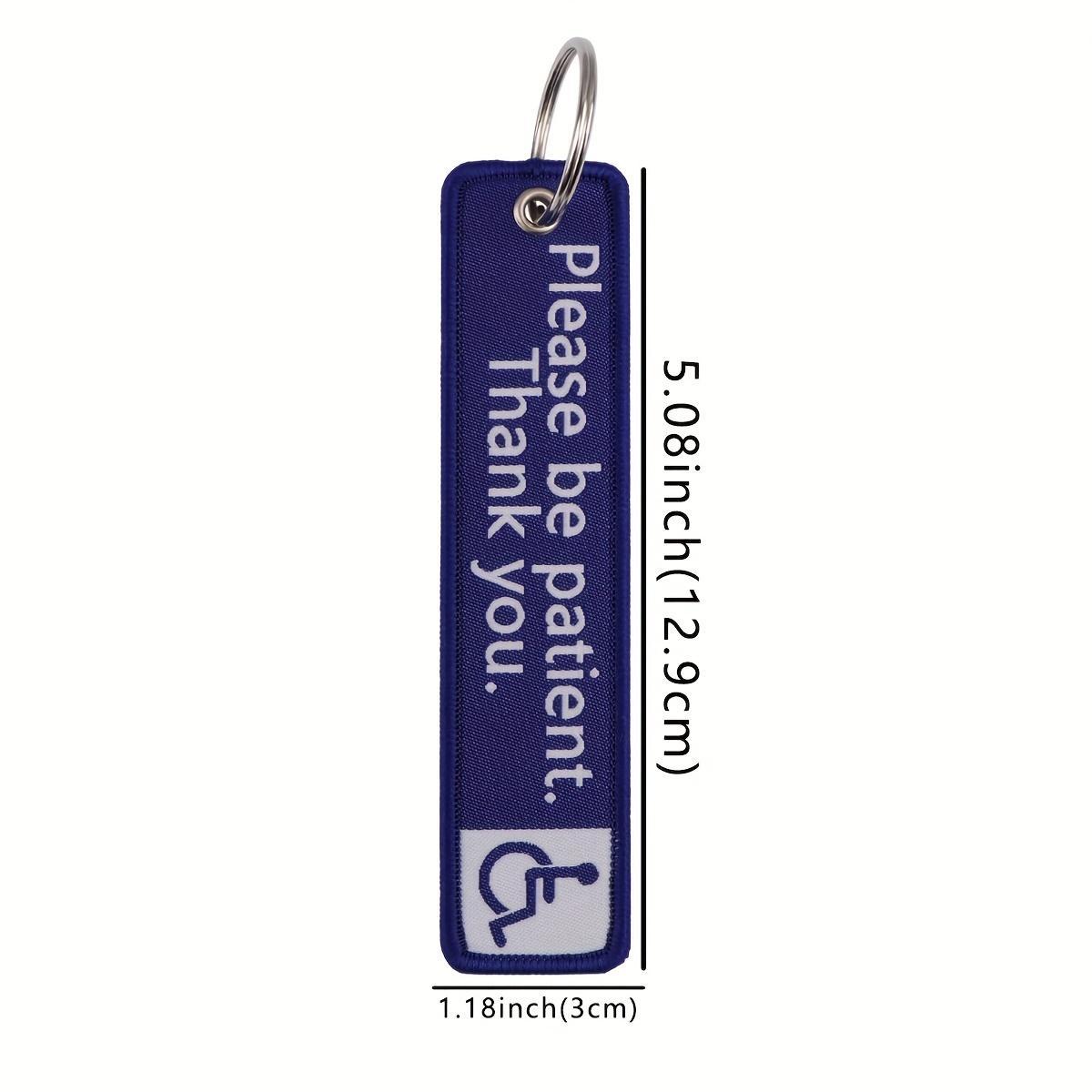 Durable Cartoon-Inspired Keychain for Hidden Disability Awareness, Thought-Provoking Rectangle Keychain with Split Ring, Ideal Educational Accessory for Promoting Awareness, Patience