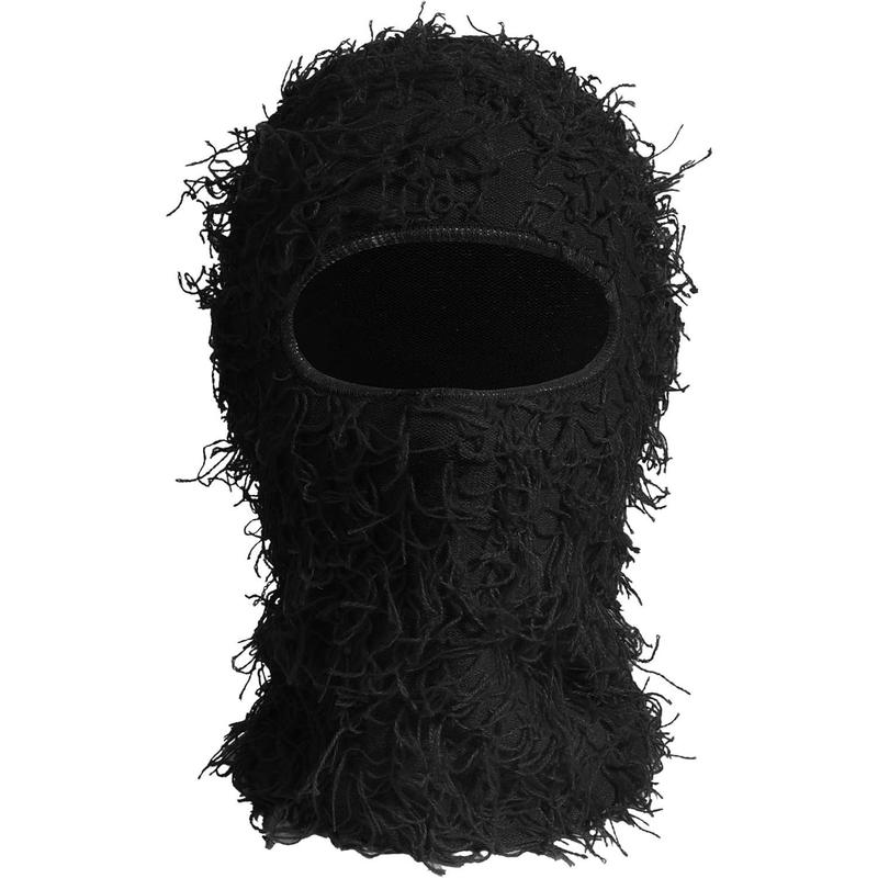 Balaclava Ski Mask for Men Women Shiesty Mask Shaggy Knitted Full Face Ski Mask Windproof Neck Warmer