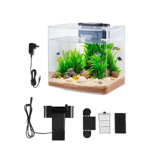 3.5 Gallon Fish Tank Aquarium With Smart Arch Clear GPPS, Three Color Options, Self-Cleaning System, Compact Desktop Freshwater Habitat For Beginners, Low Maintenance, Space-Saving Mini Tank For Betta, Guppy, And Other Small Fish