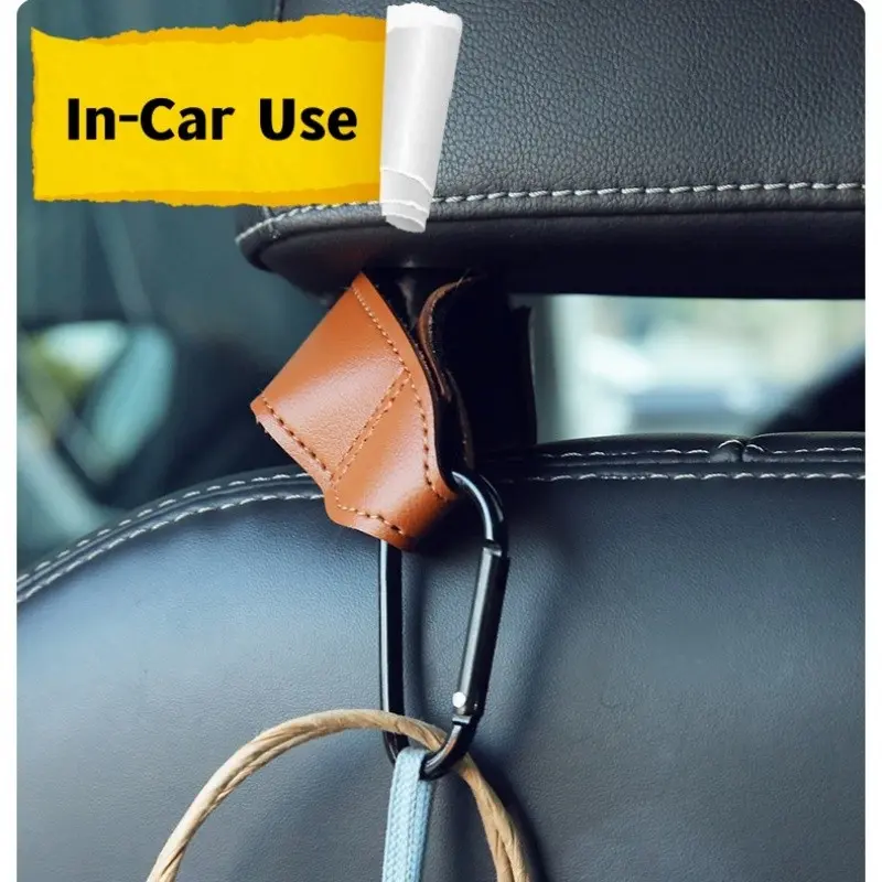 2pcs Bike Motorcycle Handle Hook, Baby Stroller Hook, Stroller Accessories, Car Seat Back Hook, Magic Tape Hook, Multi-Purpose Self-Adhesive Hook for Travel Shopping