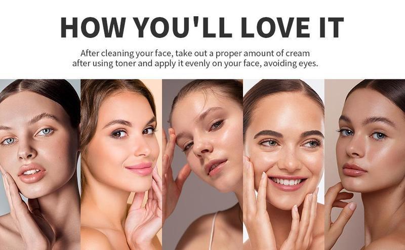 VGO Moisturizing Cream 7-Fold Multi-Effect Repair Cream Body and facial moisture skincare for Skin Daily Repair, Any skin type 100ml / 3.53oz moisturizer  pilling collagen brighten Organic Smooth Lymphatic Contour Brush Turmeric Cleansing Set stamp