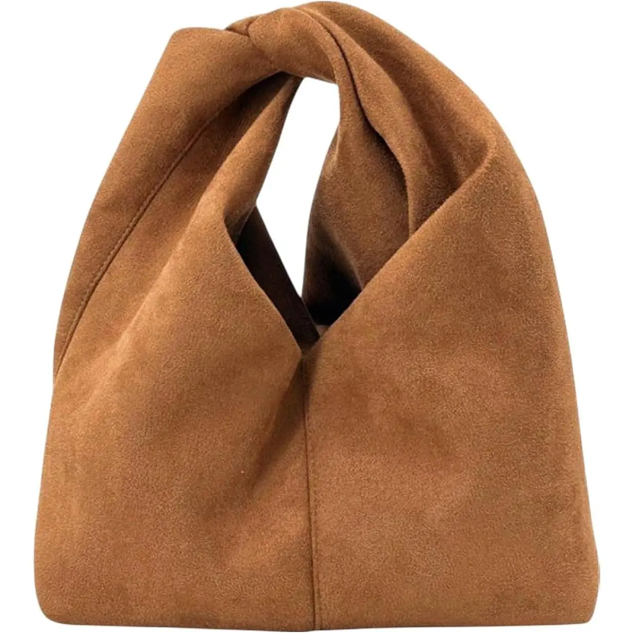 Women Knotted Handbag, Small tote bag  Brown Small Top Handle Tote Purse Soft Evening Clutch Bag for Daily Shopping  Wedding Party