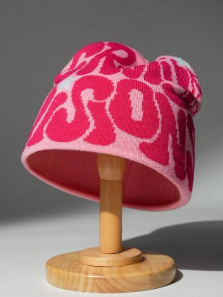 Men’s Letter Jacquard Spider Web Knit Hat Street Style Warm Beanie for Fall and Winter Fashionable Casual Winter Headwear