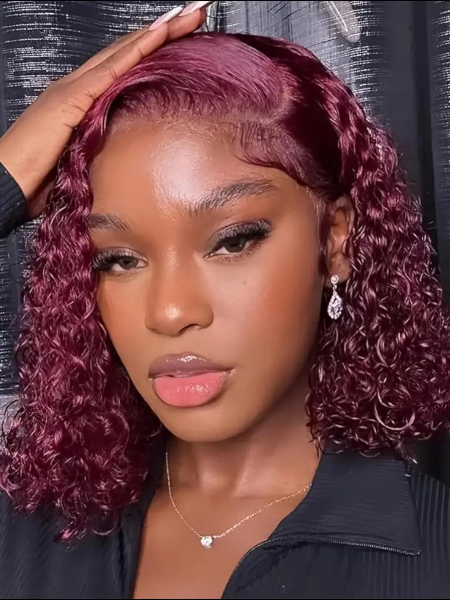 Glue-Free Human Hair Wig, Pre-Styled Deep Wave Bob Cut, Front Lace Closure, Suitable for Women, 4x4 Lace, 30.48 Cm, Multiple Colors, Glueless Wigs