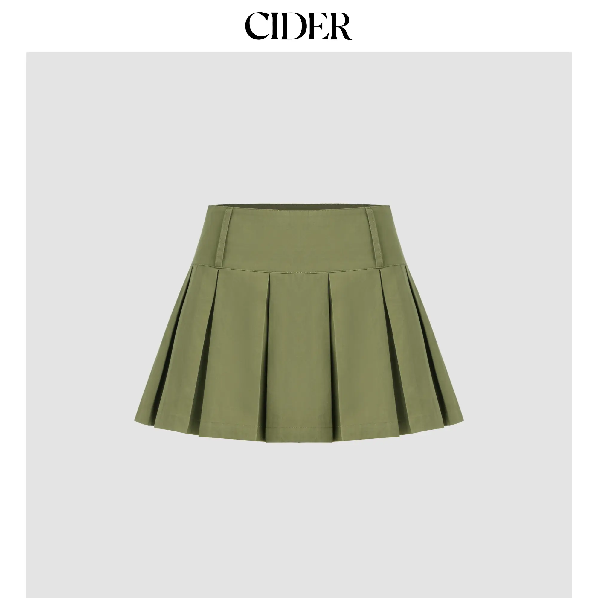 Women's Low-Rise Pleated Solid Mini Skort, Sizes 2-10