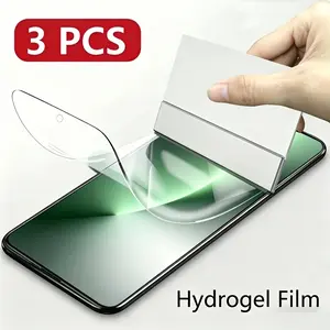 3-piece hydrogel screen protector set, suitable for Honor Magic 8, 8 Pro, 8 Lite.   Flexible screen protector, compatible with fingerprint recognition, scratch-resistant and wear-resistant, fingerprint-proof, full coverage.