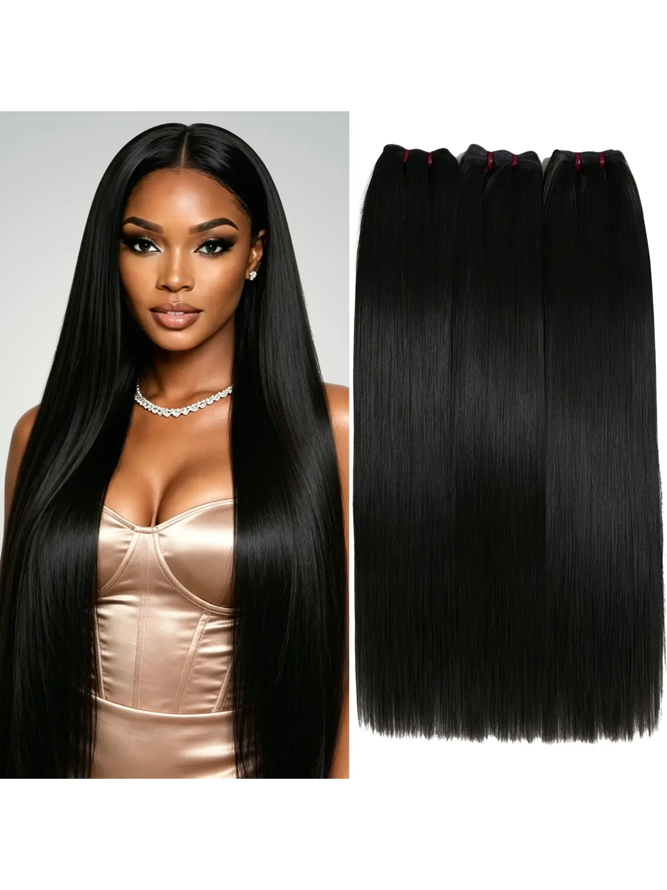 16A Human Hair Bundles Straight (14 16 18 Inch) 100% Unprocessed Brazilian Weave 3 Bundles Thick Straight Virgin Bundles Human Hair Natural Color Hair Extensions