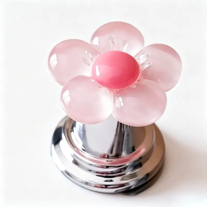 Cute Flower Toilet Flush Button Set, Ergonomic Design for Comfortable Use, Durable Replacement Parts for Modern Bathrooms
