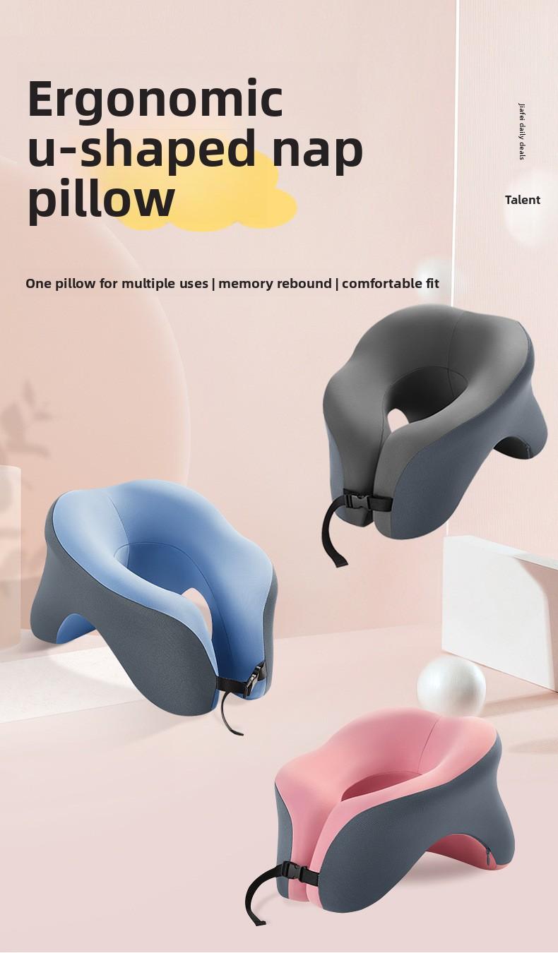 Office U-shaped Nap Pillow Multifunctional Tool for Students to Sleep on Stomach at Desk During Lunch Breaks with 6 Major Functional Areas
