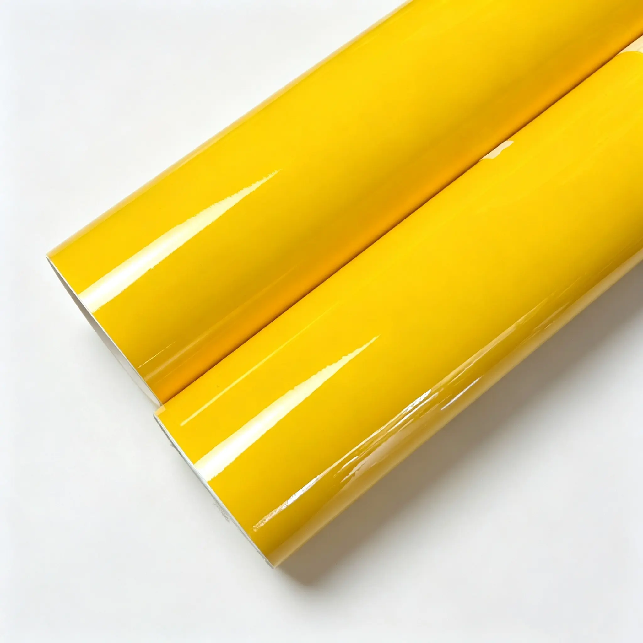 Classic Glossy Yellow PVC Vinyl Wrap Film Self Adhesive Car Motorcycle DIY Sticker Decal With Air Release Car Stickers