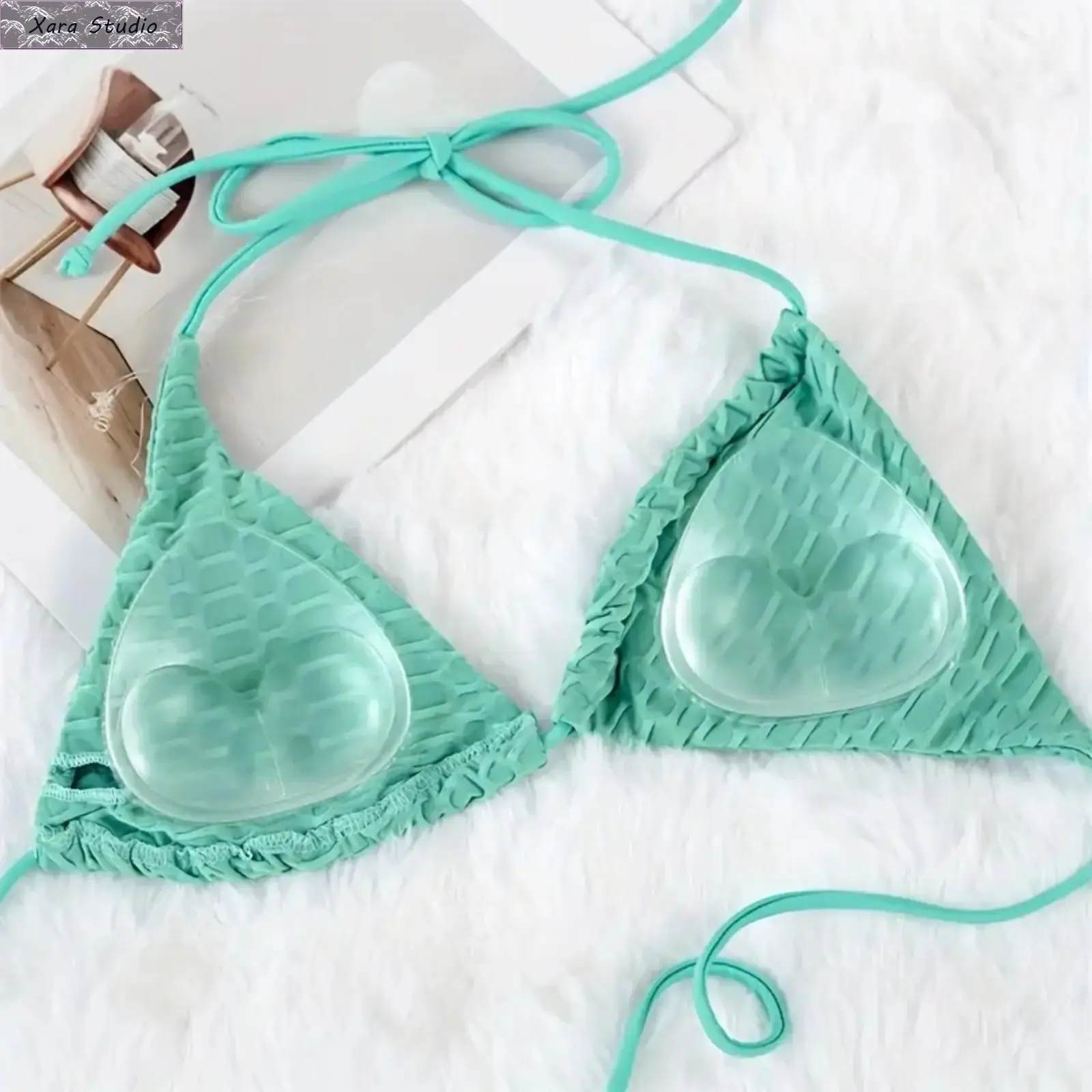 Silicone Sticky Bra Inserts for Women – Waterproof Push Up Adhesive Bra Pads, Triangle Detachable Cup Inserts, Seamless Cleavage Enhancer Bra for Strapless Dresses, Swimwear, Bikini, Party & Summer Outfit Essentials