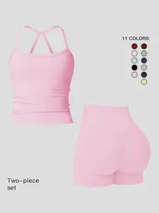 Women's Quick-Dry Yoga Set, Tight-Fitting Fleece Lined Activewear, Winter Outdoor Running Sports Suit, European Style Workout, Exercise Clothing Set, Sportswear Set