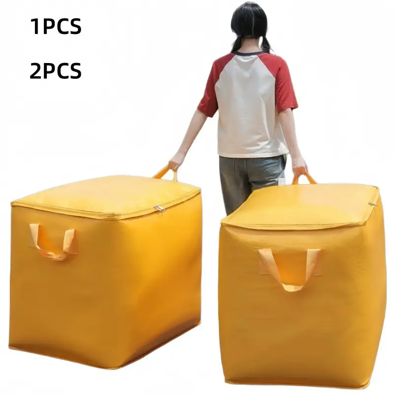 1/2 pcs Thickened heavy-duty moving bags, hand-held luggage bags, large-capacity clothes and quilts storage bags, travel foldable and organizing boxes, packing bags, Collapsible Storage
