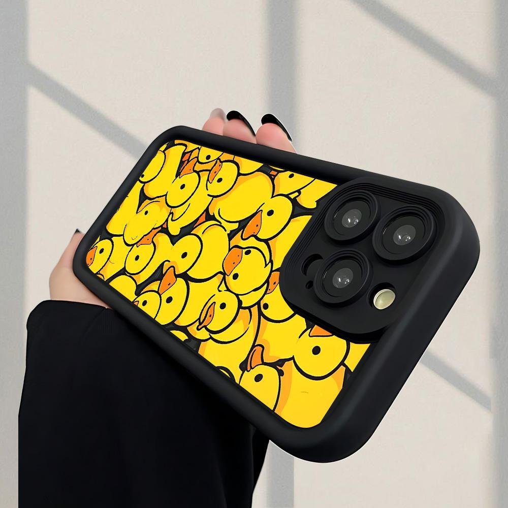 Trendy And Adorable Design Featuring a Small Yellow Duck, This Shock-Resistant And Anti-Fingerprint Phone Case Offers Complete Protection And Is Compatible with iPhone 17 E Air Pro ProMax iPhone16 15 14 Plus 13 12 Mini 11 X XS XR