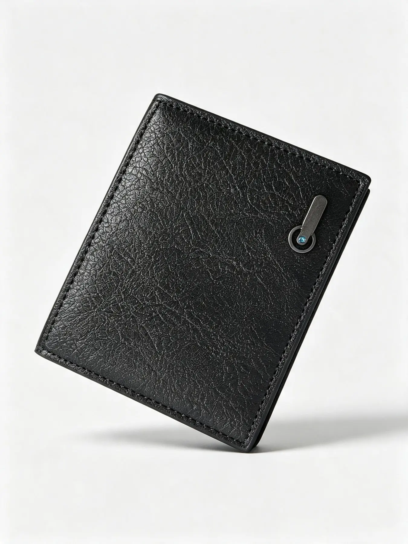 1 Pack Men Slim Bifold Wallet Vintage Crack Faux Leather Credit Card Holder Multi Card Slots Small Purse for Daily Business Travel