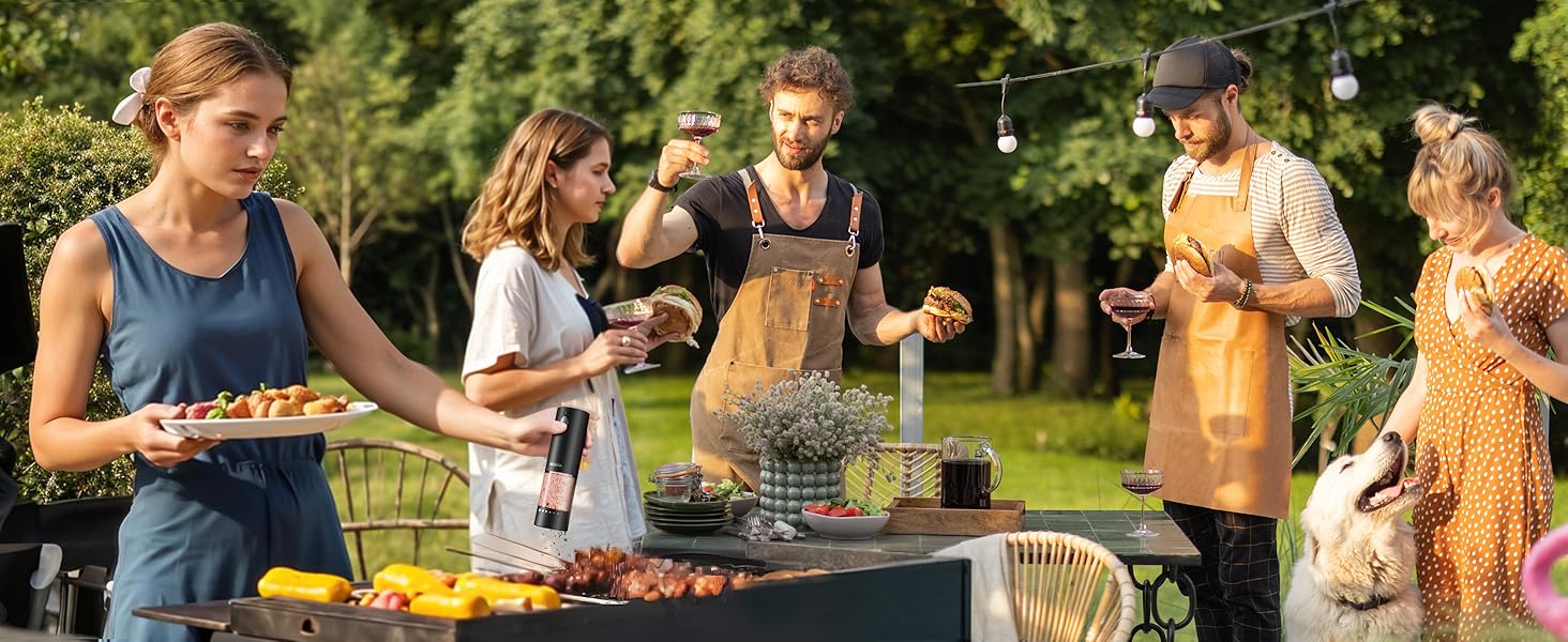 Electric Salt and Pepper Grinder Set with Rechargeable Base - Automatic Refillable Electric Salt and Pepper Shakers with Large Capacity, LED Light & Adjustable Coarseness, Black