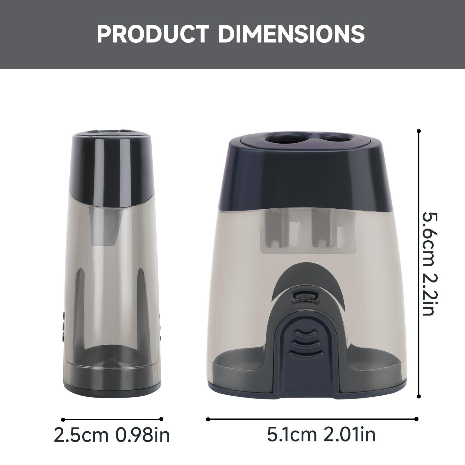 2pcs Sharpener with Storage Box, for 6-12mm, 2 Dual-Hole Sharpener, Portable Multi-functional Sharpener, Stationery Supplies
