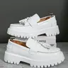 Men's Fashionable Plain Color Platform Slip-On Loafers, Minimalist Casual Shoes, Casual Comfortable Flatform Fashion Shoes, Male All-Match Round Toe Shoes for Daily Wear #GLOBAL PICKS