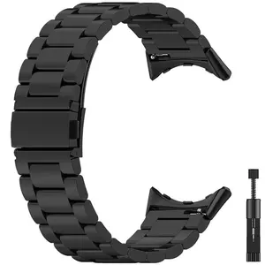 Stainless Steel Band Compatible with Google Pixel Watch 4 / Pixel Watch 3 / Pixel Watch 2 / Pixel Watch 1 (41mm & 45mm) – Metal Business Wristband Strap For Google Watch with Removal Tool Kit