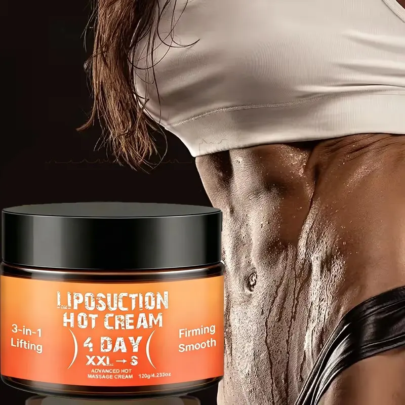 LIPOSUCTION 3-in-1 Heating Firming Cream 120g | Heating massage + firming and lifting + smoothing skin | 3-in-1 formula, can be used on the abdomen, thighs and body