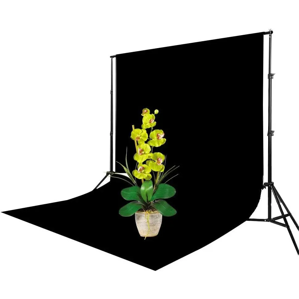 Black  Photography Backdrop,Light Absorbing Non Reflective Solid Professional Black Background Cloth