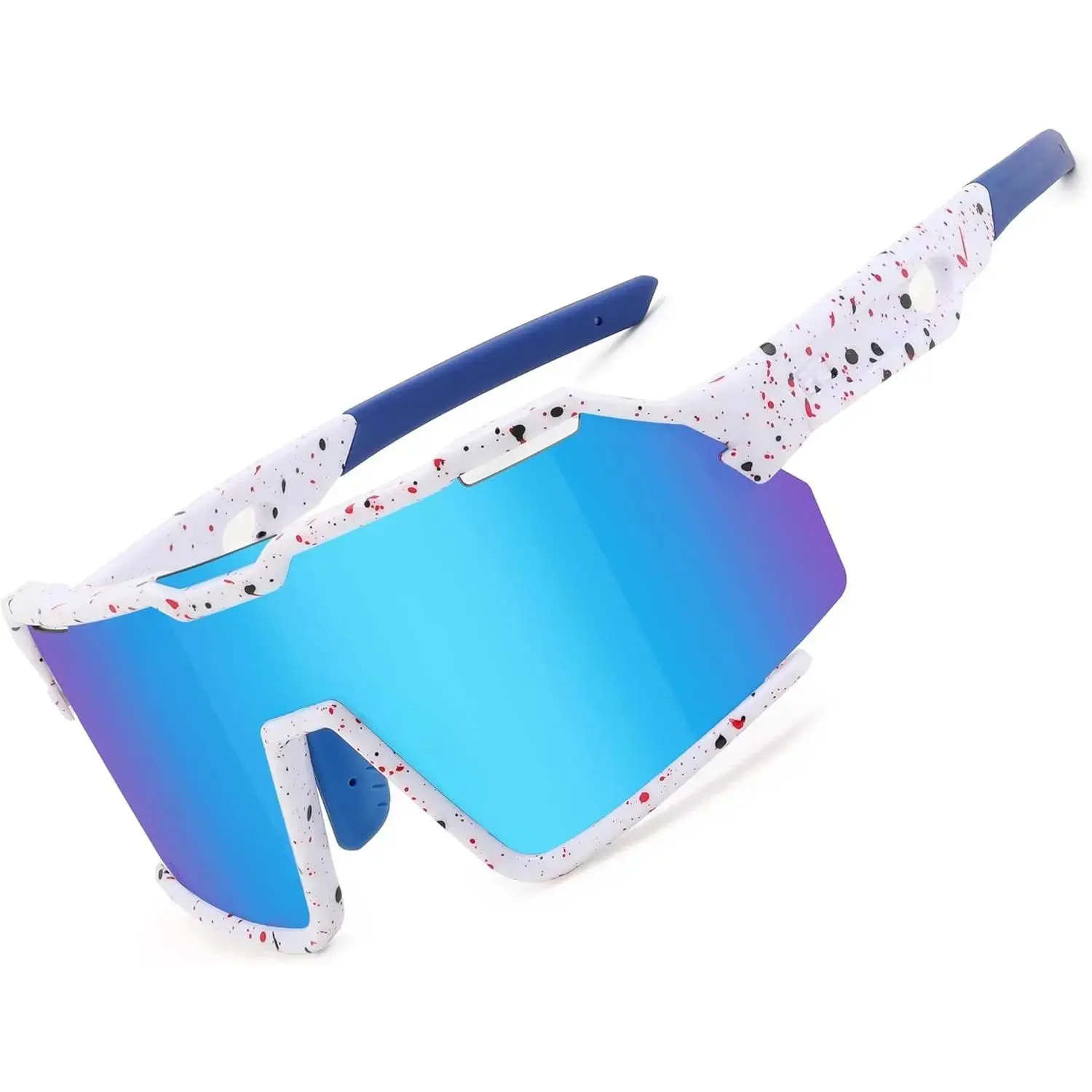 Polarized Kids Sunglasses - 60mm Lens Width, UV400 Protection, Youth Sports Shades for Cycling, Motorcycle, Hunting - Model B0092, Racing