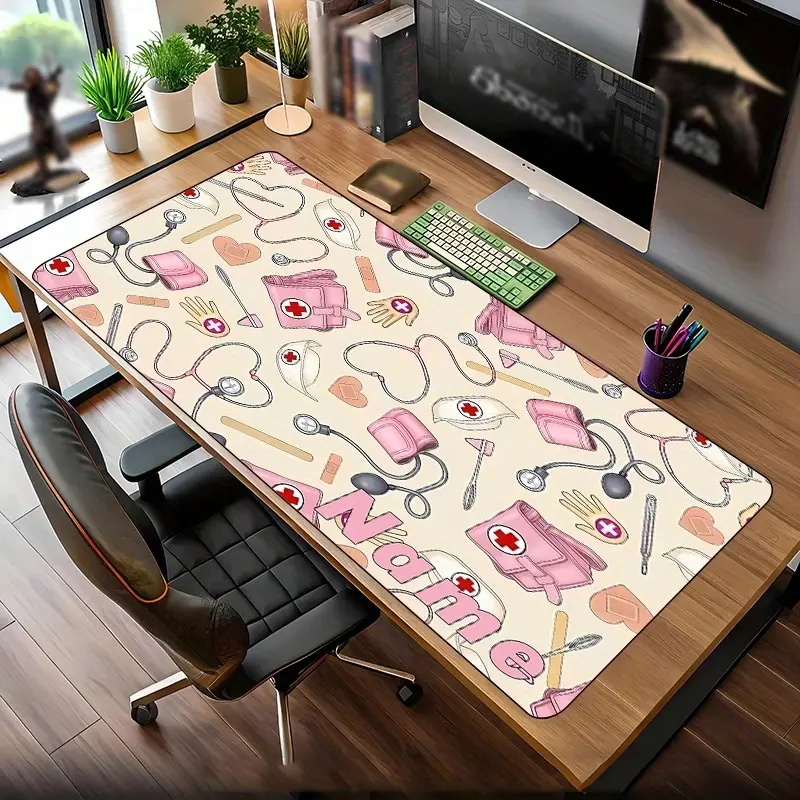 Customizable Non-Slip Rubber Mouse Pad for Nurses, Perfect for Gamers And Home Office Use, Featuring High-Quality Printing And an Ideal Holiday Gift Option