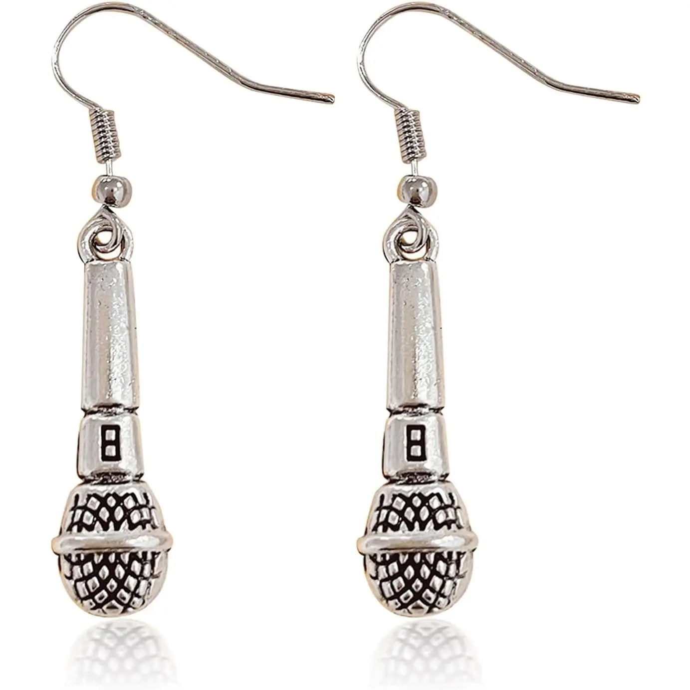 Dangle Microphone Earrings -  Drop Earrings - ,  Teacher, Karaoke Gifts