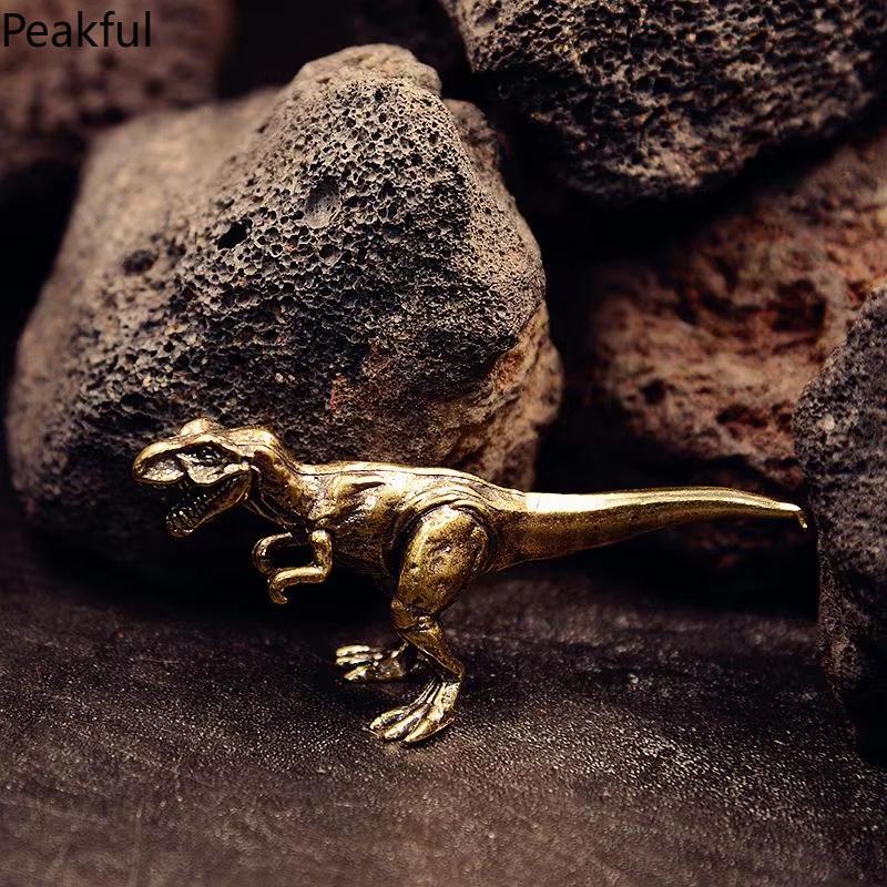 Solid Brass Tyrannosaurus Rex Statue – Handcrafted Jurassic Dinosaur Ornament, Realistic Animal Figurine, Great Gift for Dinosaur Fans, Ideal for Home Decor, Office & Gift Ideas