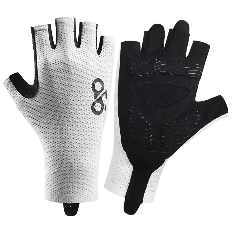 Unisex Summer Cycling Workout Gloves D489, Breathable Thick Palm Pads, Polyester Material, Ideal for Road Biking, Outdoor Fishing, Sports Activities