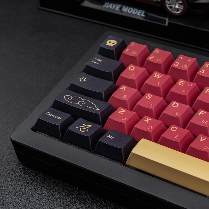 Cherry Profile Red Japanese Keycaps, PBT Material, Dye Sublimation, Minimalist Custom Key Caps for Mechanical Gaming Keyboard, 130 Keys Cherry Profile Red Japanese Keycaps, PBT Material, Dye Sublimation, Minimalist Custom Key Caps for Mechanical Gaming Keyboard, 130 Keys