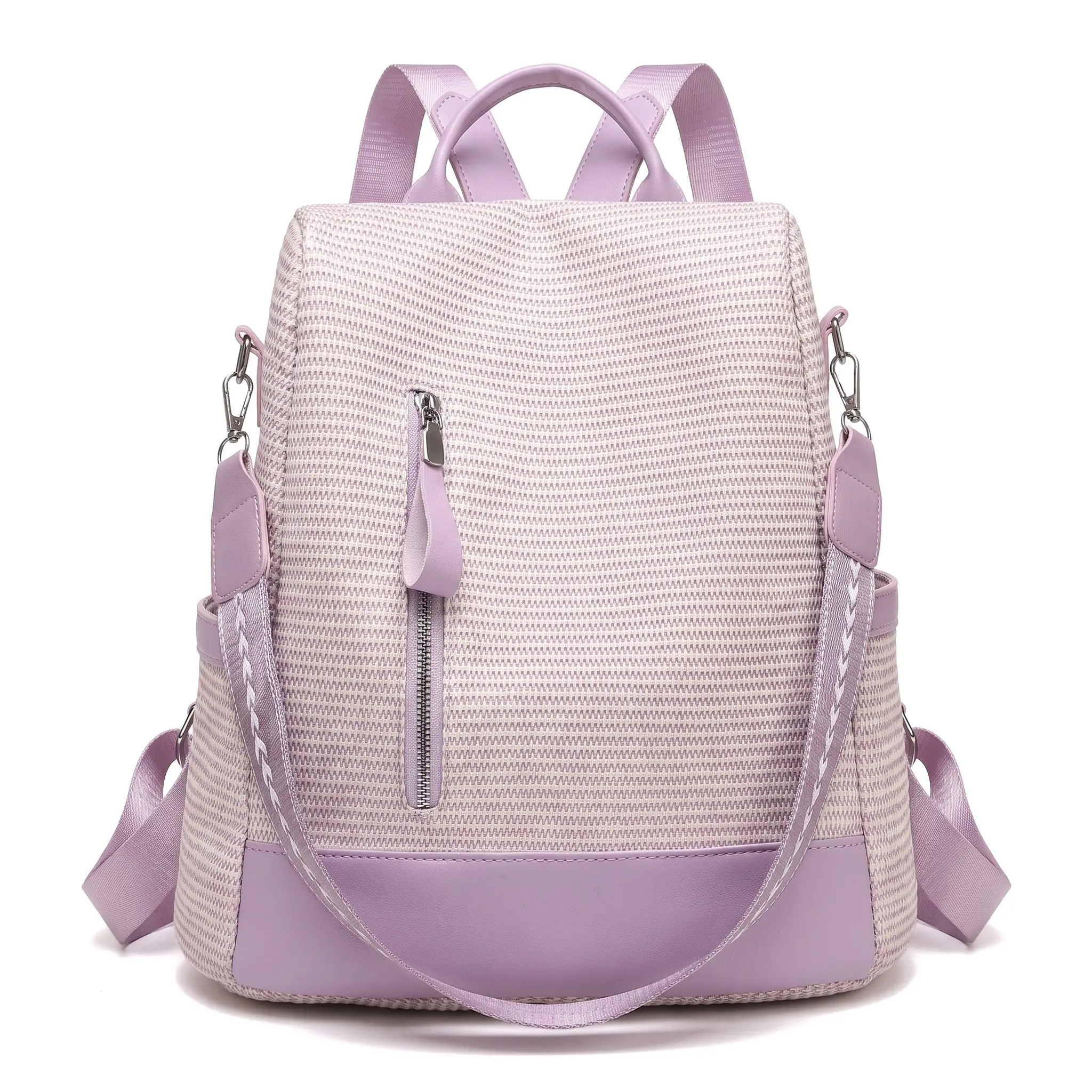 Waterproof Casual Travel Backpack For Women Anti Theft Lightweight Commuter Large Capacity Soft PU Zipper Closure With Hidden Pocket For Young Adults Black Blue Purple