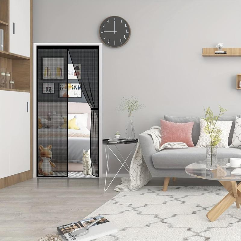 Screen Door, Self Sealing Mesh Partition for Keeps Bugs Out, Pet & Boys & Girls Friendly Screen Door, Door Hardware #TOP PICKS