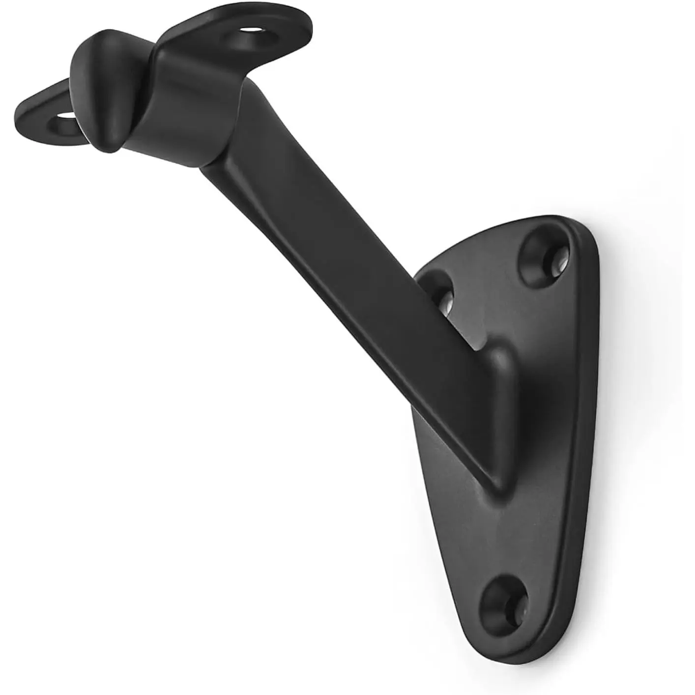 Black 3-Inch Handrail Support Brackets, 6-Pack, Suitable for Indoor/Outdoor Staircase, Balcony, Corridor Use