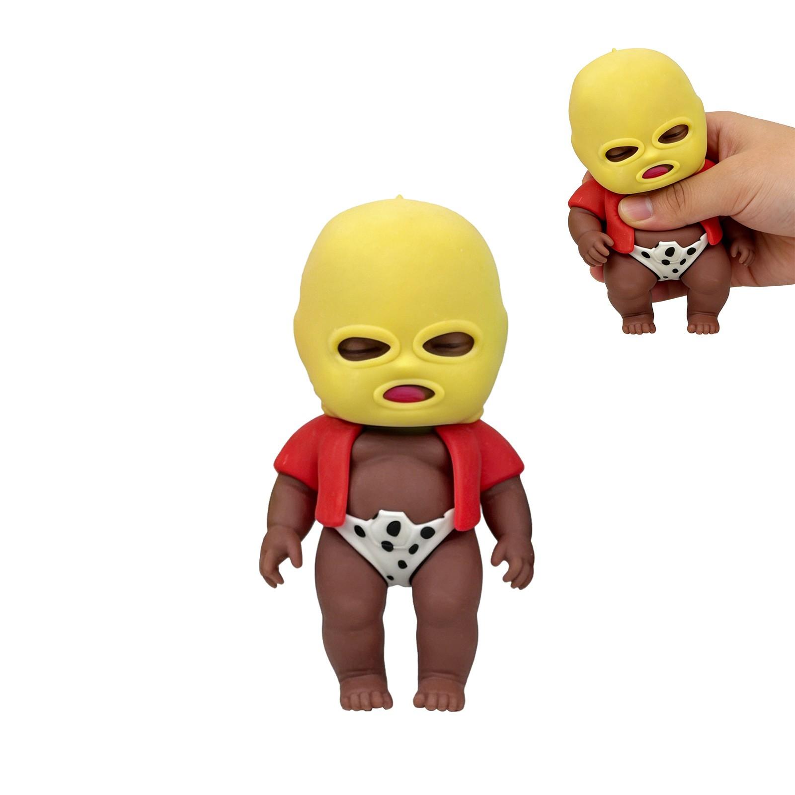 Trendy Silicone Mask Doll Model, Fun Street Style Stress Relief Toy, Washable Tpr Art Doll, Ideal Gift for Adults and Collectors weighted plush rare Cartoon Gorilla Backpack Whale Shark Kawaii Large Fat Cat surprise Removable Recording Teddy Bear