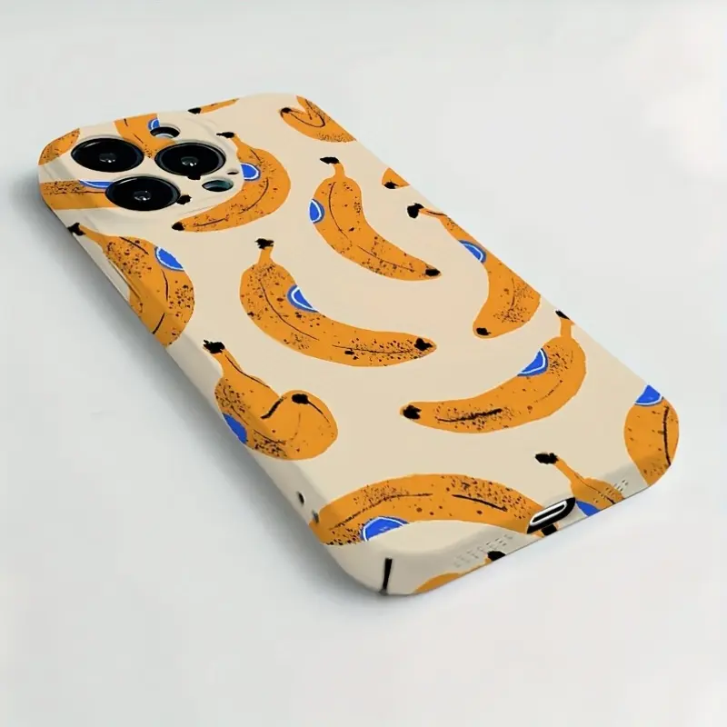 Phone Case - A Minimalist Design Featuring Numerous Bananas, This Phone Case Is Compatible with for Iphone 17, 16, 16E, 15, 14, 13, 12, 11 Pro Max, Air, X, XR, XSMAX, 8