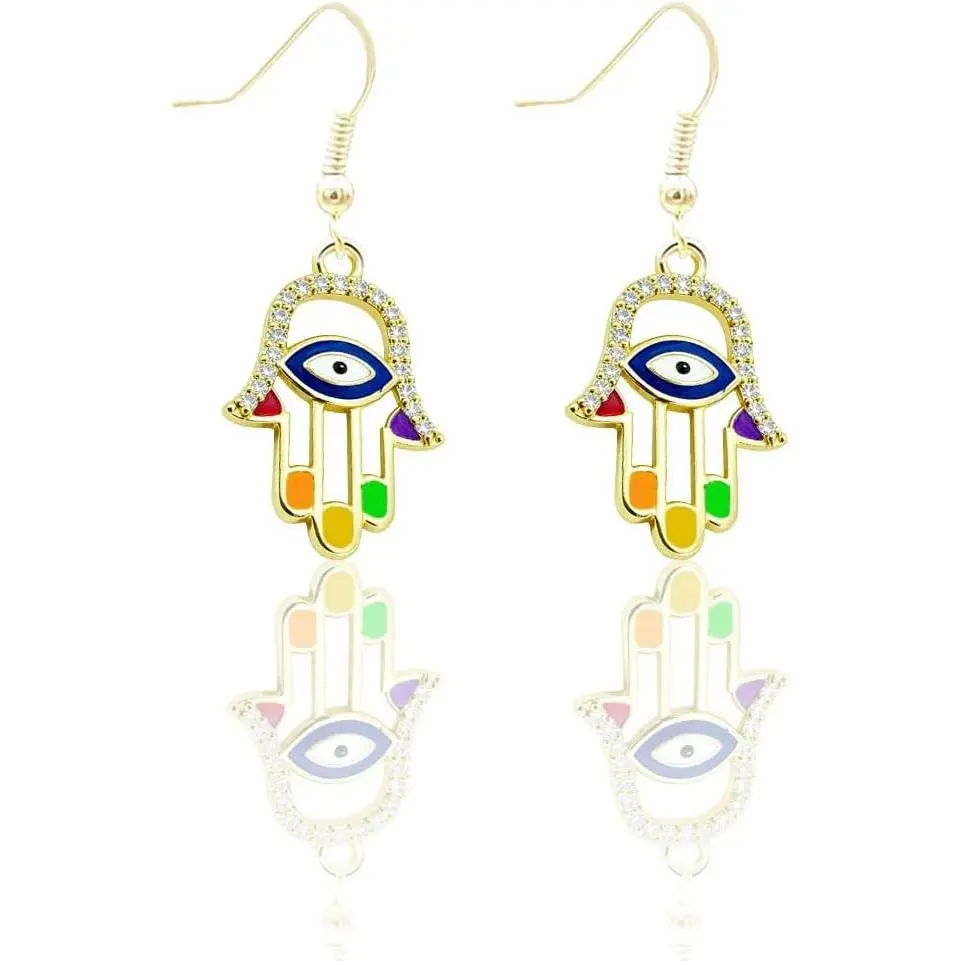 Rainbow pride women's earrings,dangle drop Flower earrings,  for women